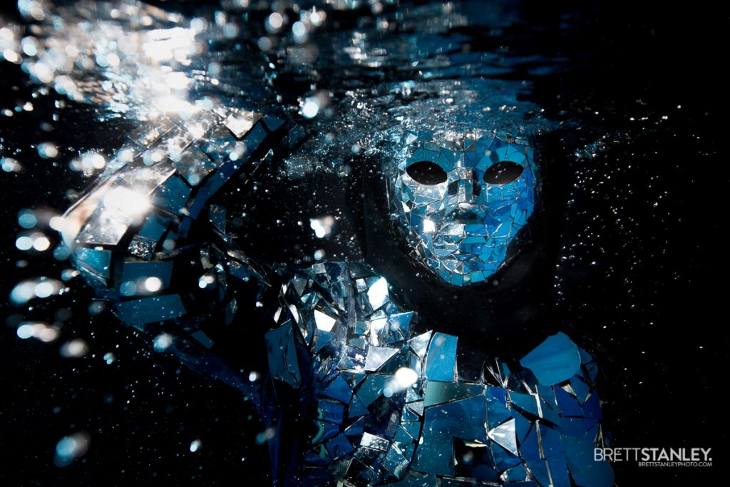 Mirror man underwater