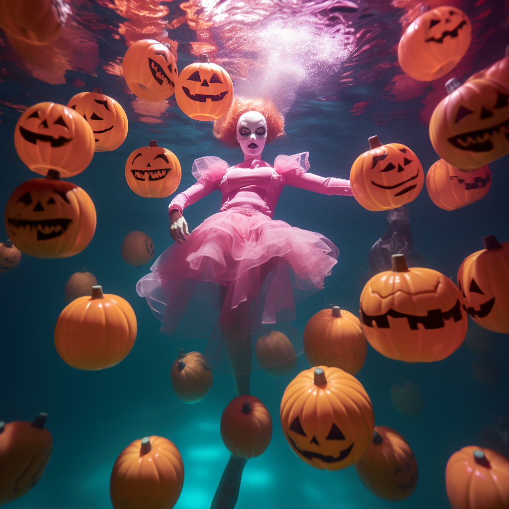 Ai Generated Underwater Barbie Image